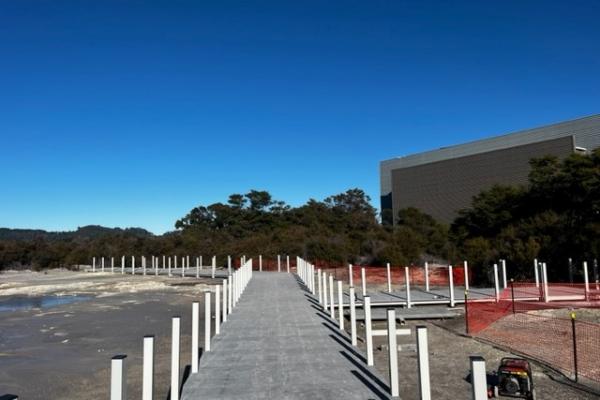 Sulphur Point boardwalk and posts Sulphur Point boardwalk and posts